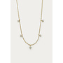 Magical Ketting met Vijf Strass Stenen Goud