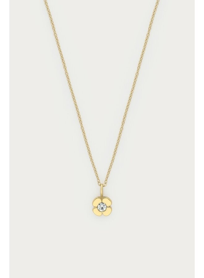 Magical Ketting met Bloem en Strass Steen Goud