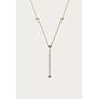 Magical Y-Ketting met Klaver Strass Goud