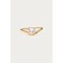 Magical Ring met Organische Vorm en Grote Strass Steen