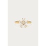 Magical Statement Ring met Bloemen Strass Stenen Goud
