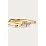 Magical Driedubbele Ring met Strass Stenen Goud
