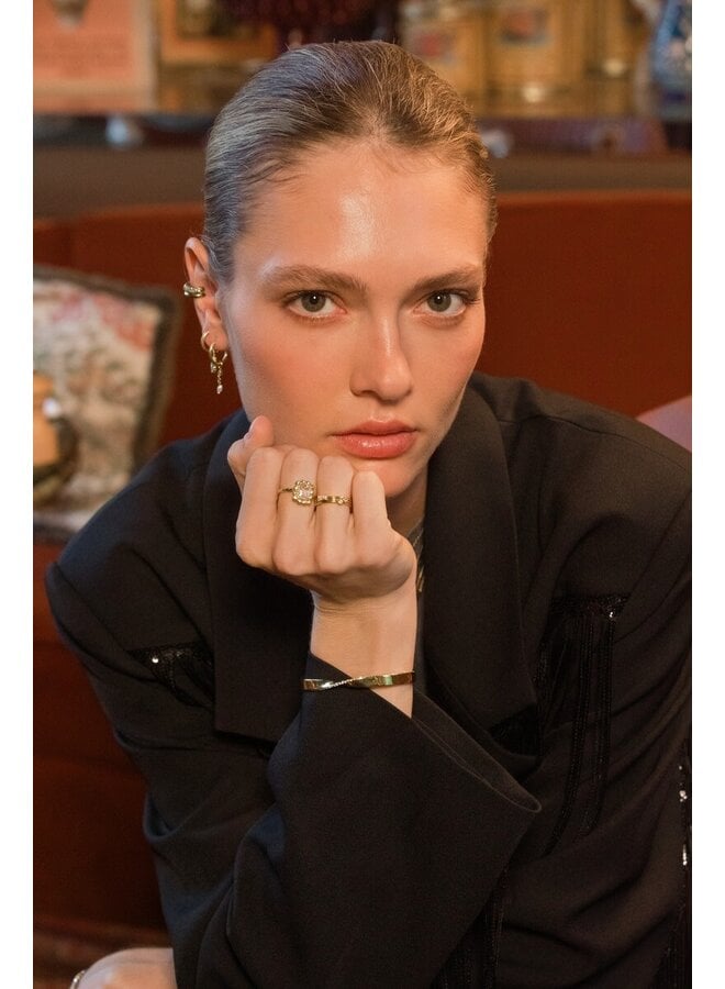 Magical Driedubbele Ring met Strass Stenen Goud