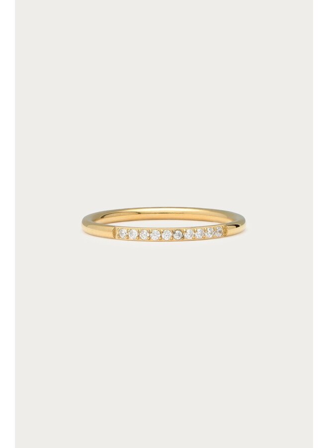 Magical Minimalistische Ring met Strass Stenen Goud