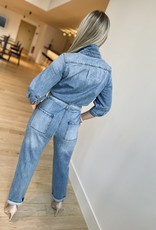 Esqualo SP22.12009 Jumpsuit Jeans Blue