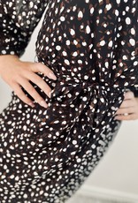 Esqualo W22.14719 Dress Overlap Ruffle Print