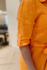Heart Mind Design Dress Linnen Orange