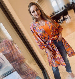 Heart Mind C_GIGI kimono orange print