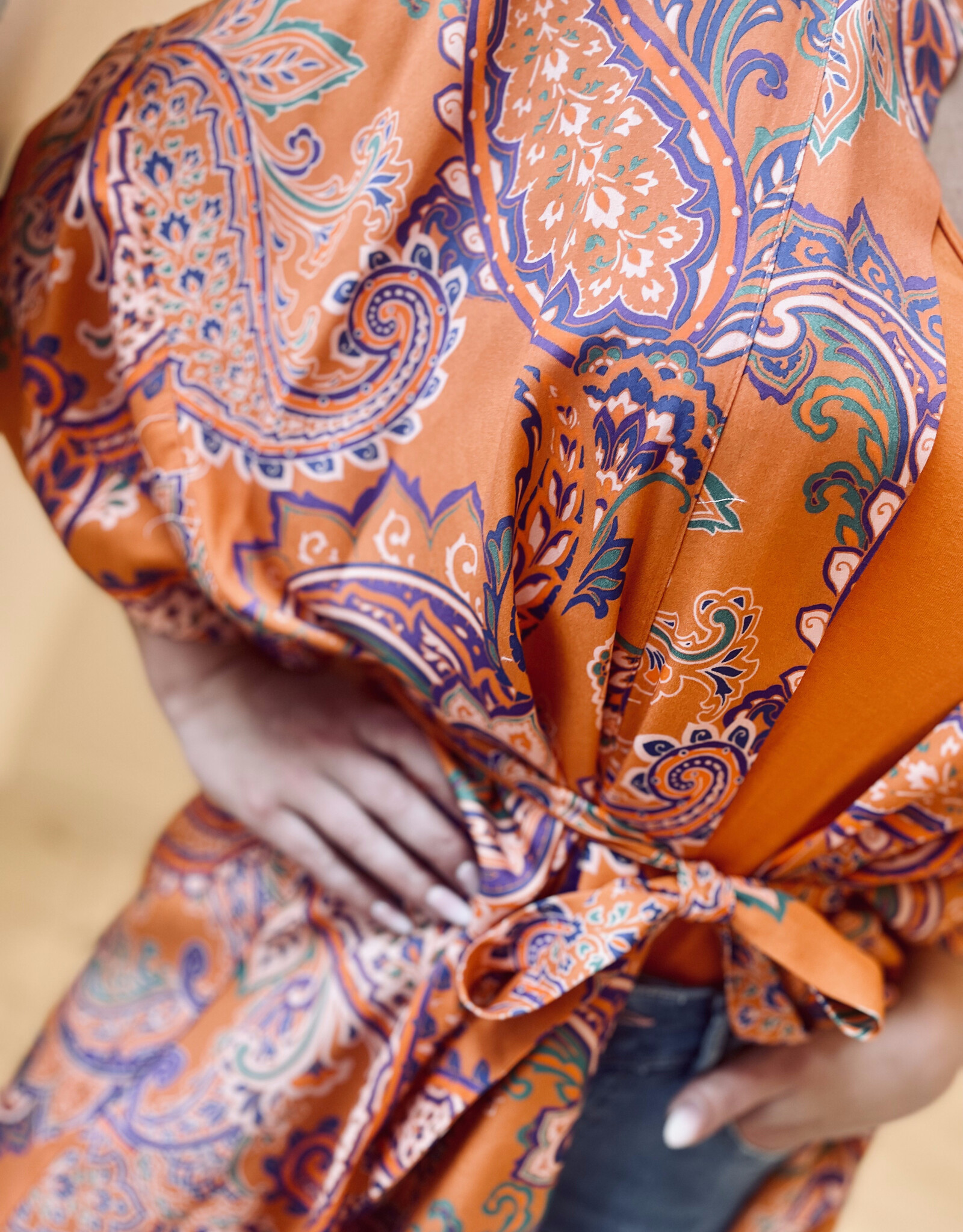 Heart Mind C_GIGI kimono orange print