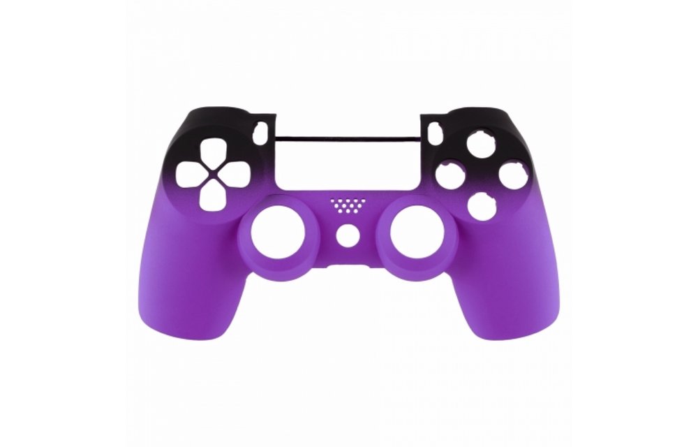 PS4 Controller Shells (GEN 4, 5) - Zwart / Paars - Voorkant