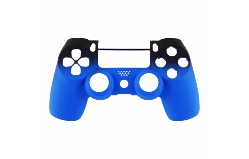 PS4 Controller Shells (GEN 4, 5) - Zwart / Blauw - Voorkant