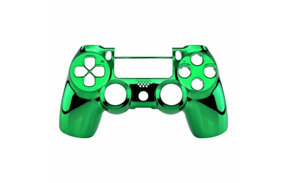 PS4 Controller Shells (GEN 4, 5) - Chrome Groen - Voorkant