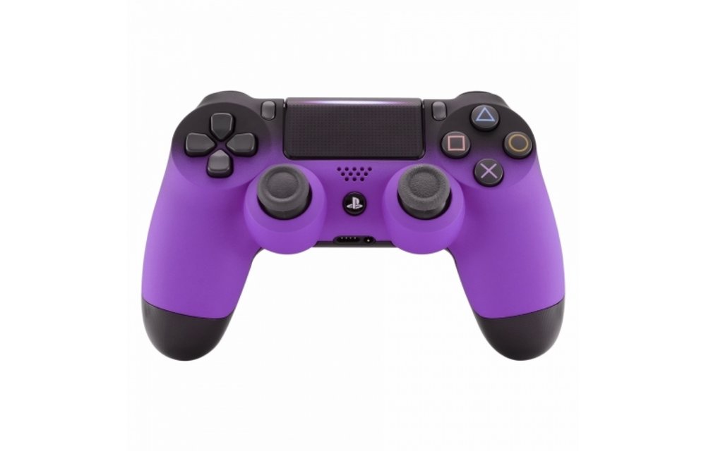 PS4 Controller Shells (GEN 4, 5) - Zwart / Paars - Voorkant