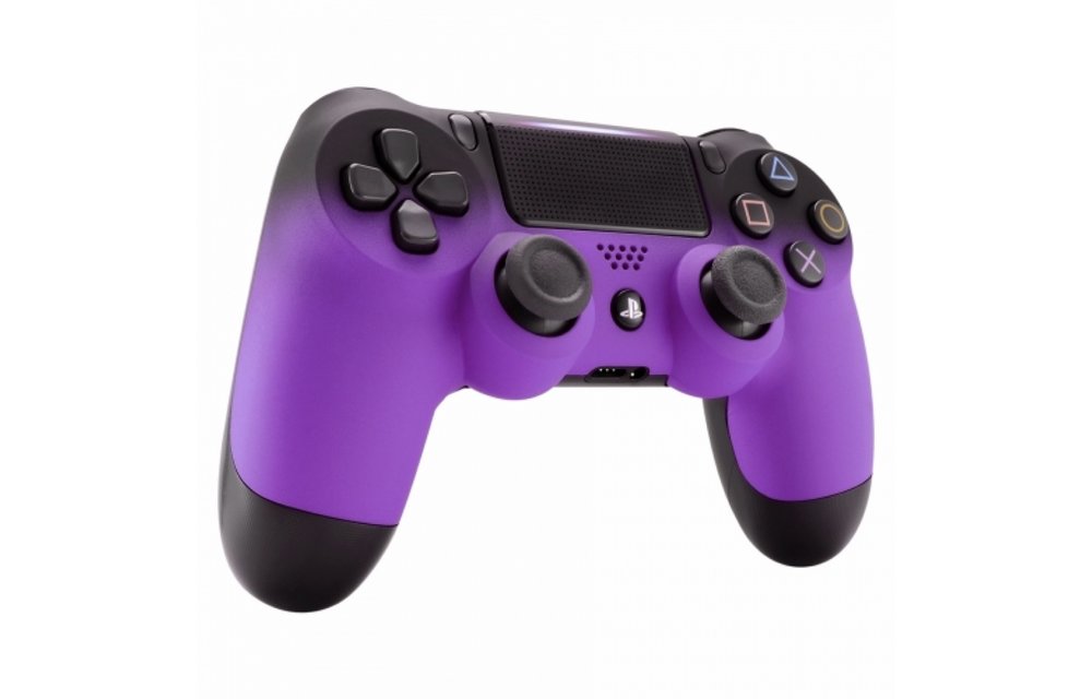 PS4 Controller Shells (GEN 4, 5) - Zwart / Paars - Voorkant