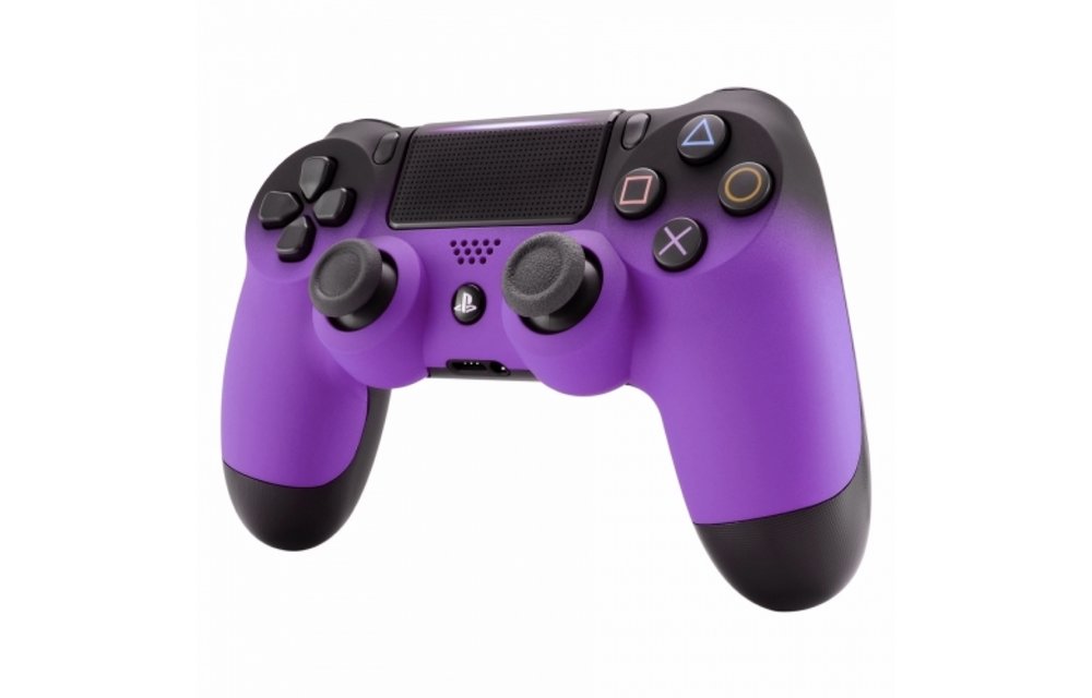 PS4 Controller Shells (GEN 4, 5) - Zwart / Paars - Voorkant