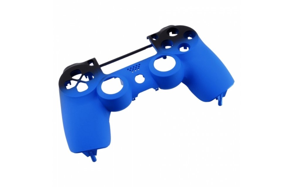 PS4 Controller Shells (GEN 4, 5) - Zwart / Blauw - Voorkant