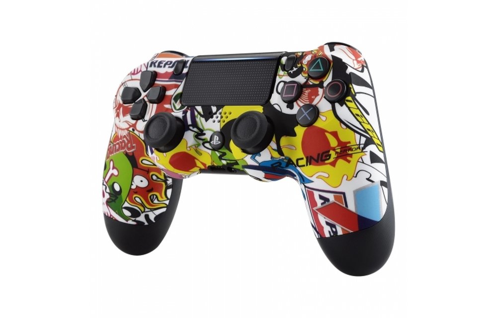 PS4 Controller Shells (GEN 4, 5) - Stickerbomb - Voorkant