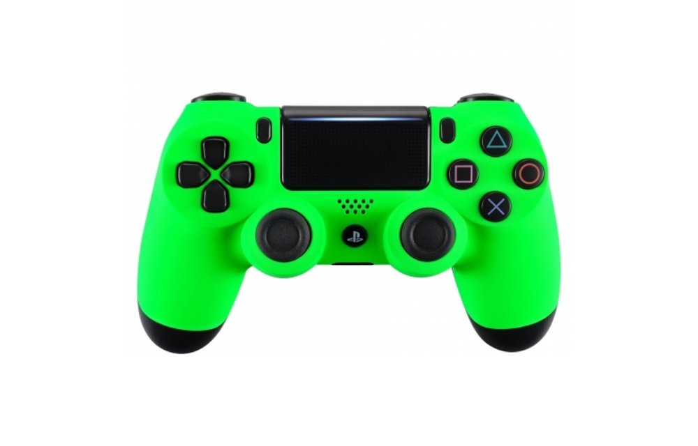 PS4 Controller Shells (GEN 4, 5) - Neon Groen - Voorkant