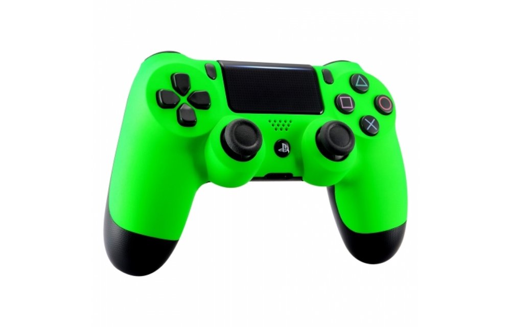 PS4 Controller Shells (GEN 4, 5) - Neon Groen - Voorkant