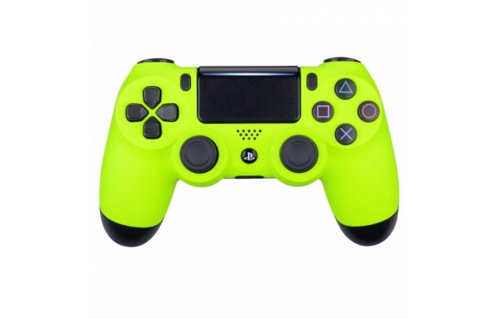 PS4 Controller Shells (GEN 4, 5) - Neon Yellow - Front
