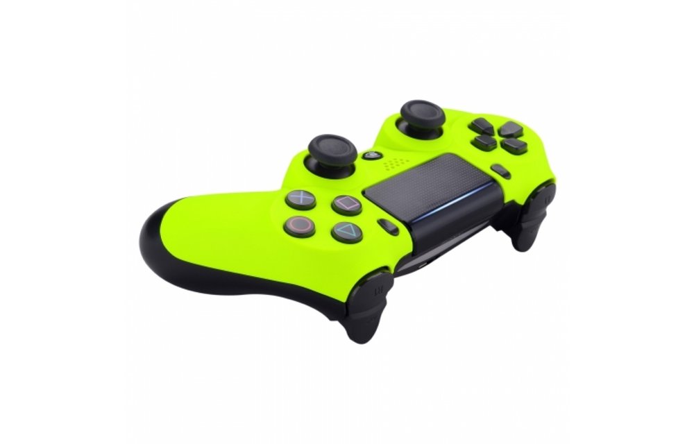PS4 Controller Shells (GEN 4, 5) - Neon Yellow - Front