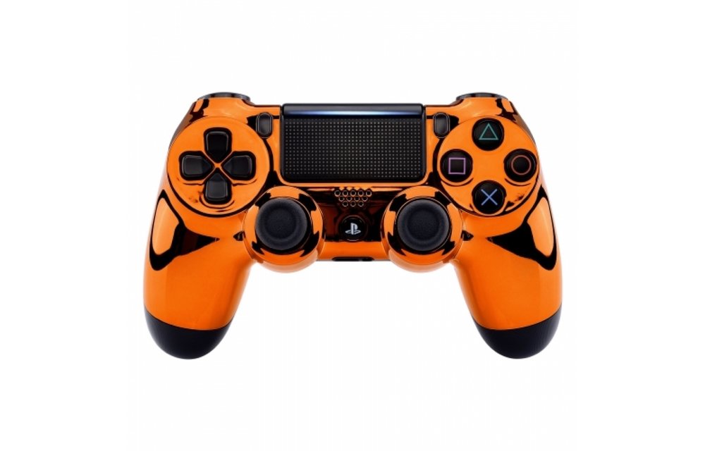 PS4 Controller Shells (GEN 4, 5) - Chrome Oranje - Voorkant
