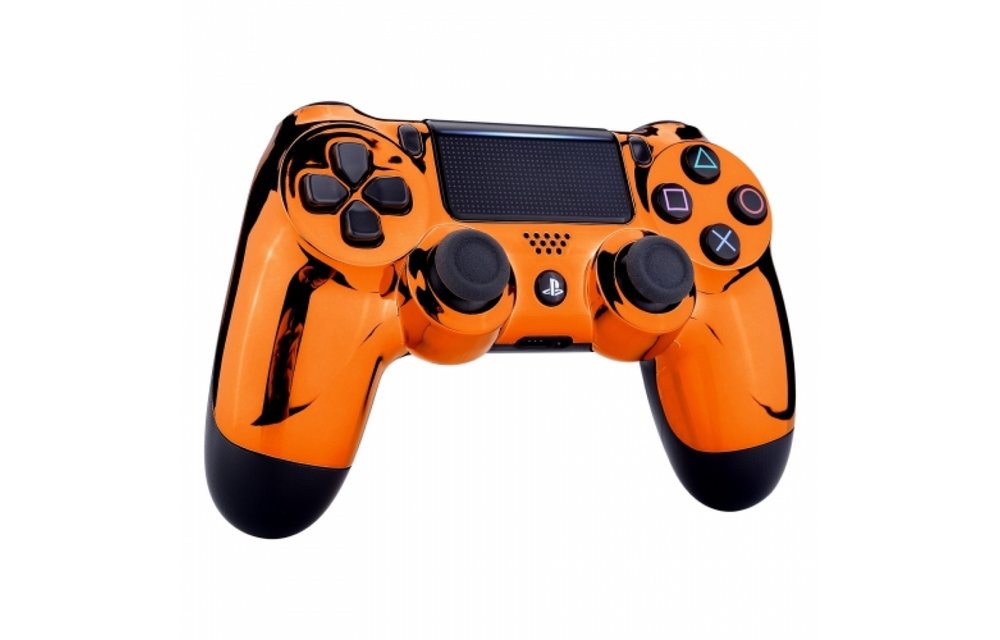 PS4 Controller Shells (GEN 4, 5) - Chrome Oranje - Voorkant