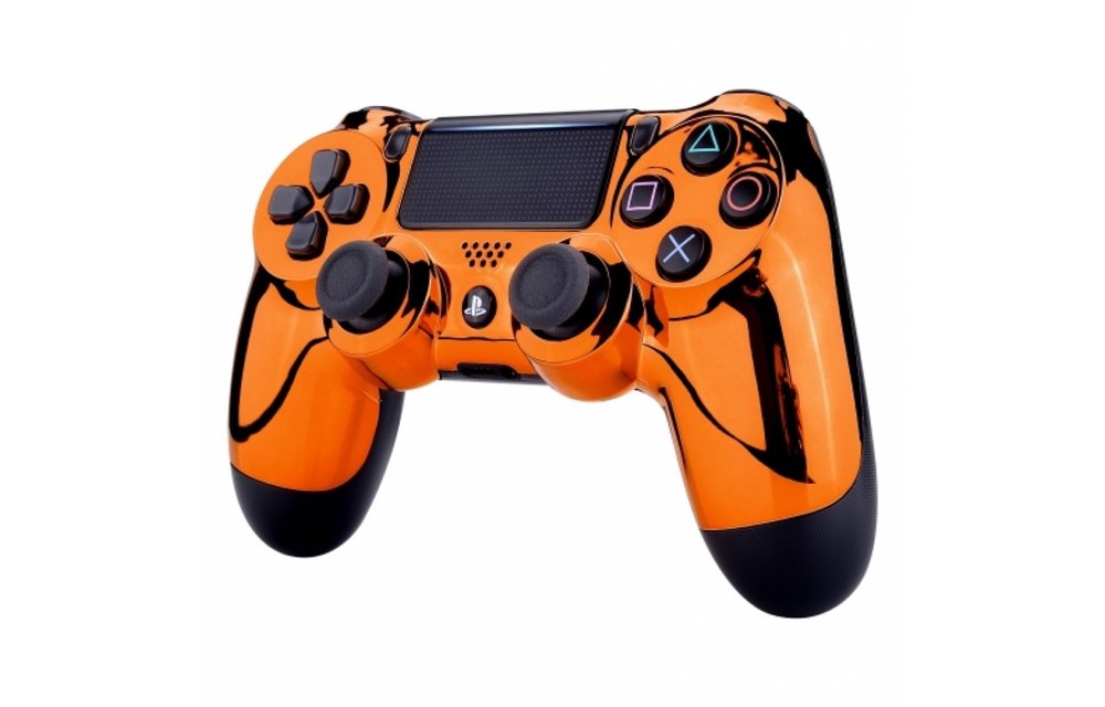PS4 Controller Shells (GEN 4, 5) - Chrome Oranje - Voorkant