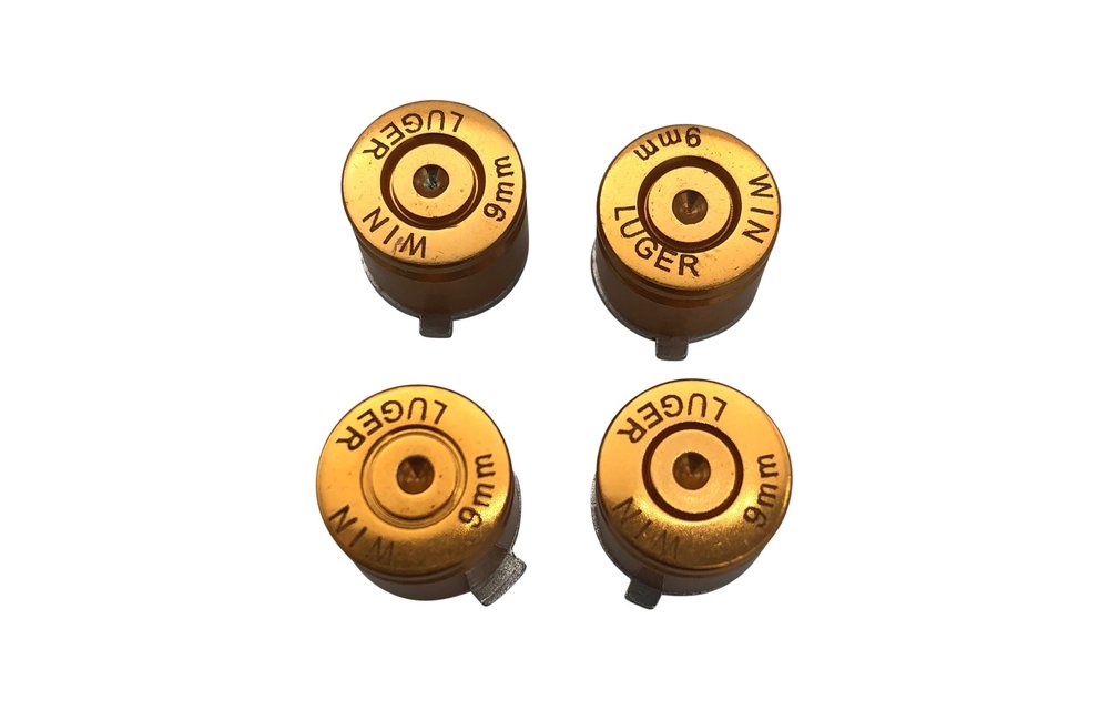PS4 Controller Buttons (GEN 4, 5) - Aluminium Goud - Bullets
