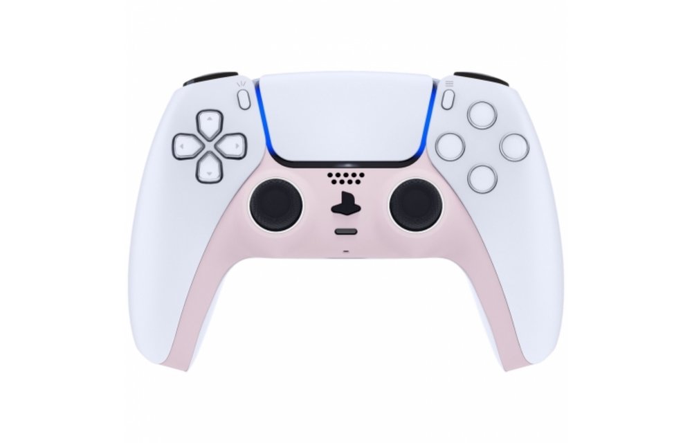 Sony PS5 DualSense Draadloze Controller - Lichtroze Soft Touch Cover Custom
