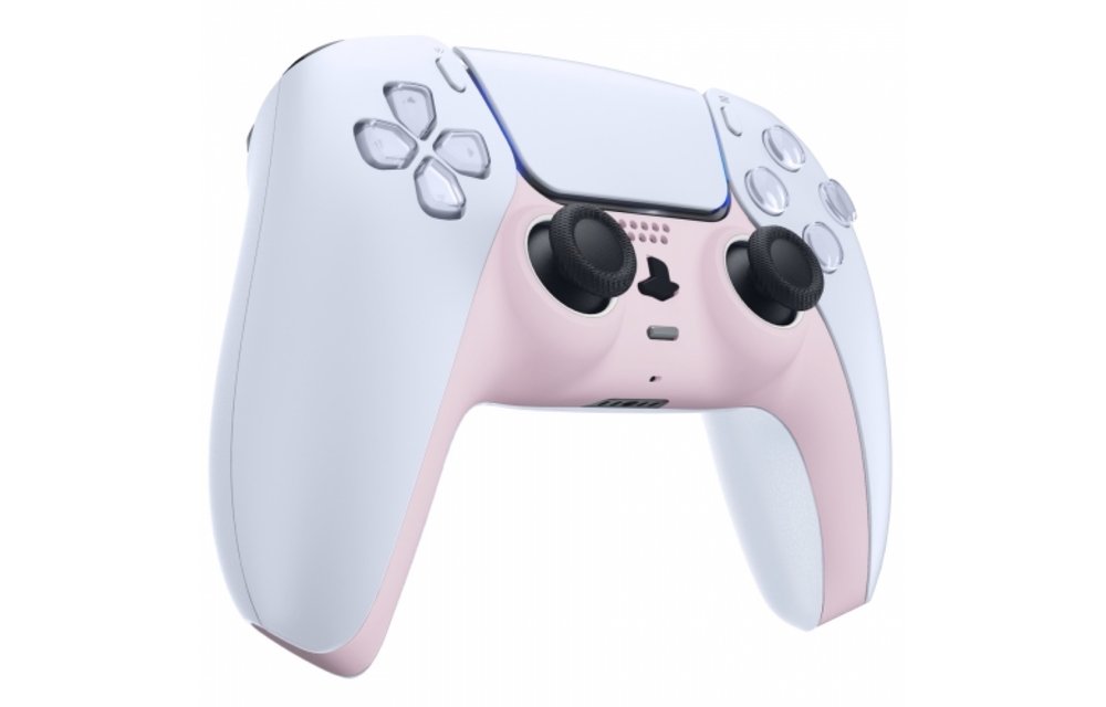 Sony PS5 DualSense Draadloze Controller - Lichtroze Soft Touch Cover Custom