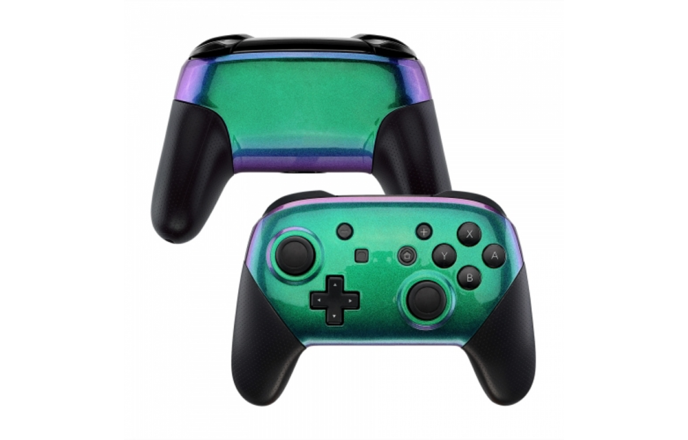 Nintendo Switch Pro Controller - Groen / Paars Metallic Custom