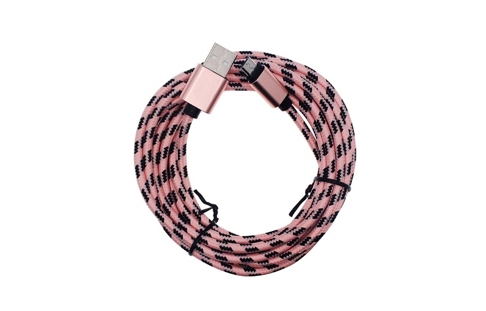 PlayStation 5 Controller Charging Cable - PS5 - USB Type-C®4 - 3 Meter Pink with Black 3M