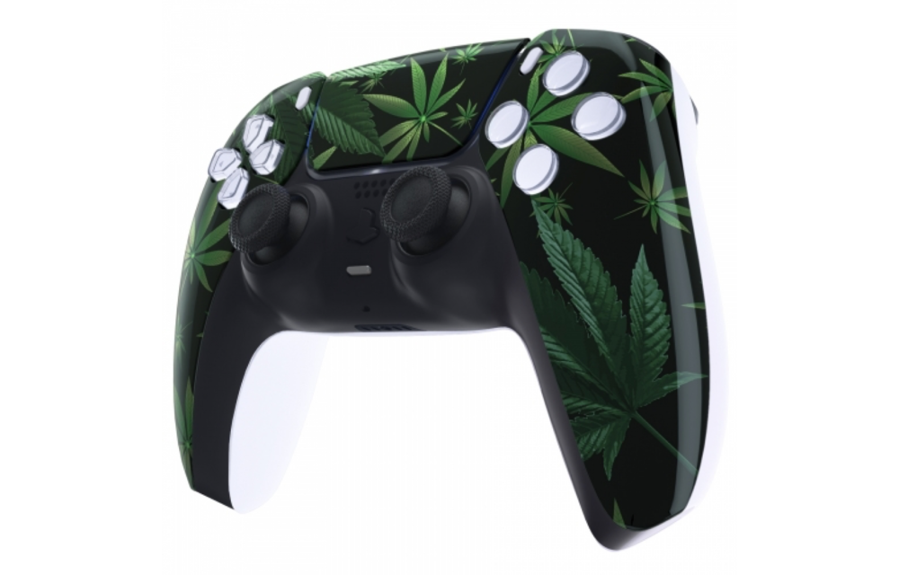 Sony PS5 DualSense Draadloze Controller - Weed Front Custom
