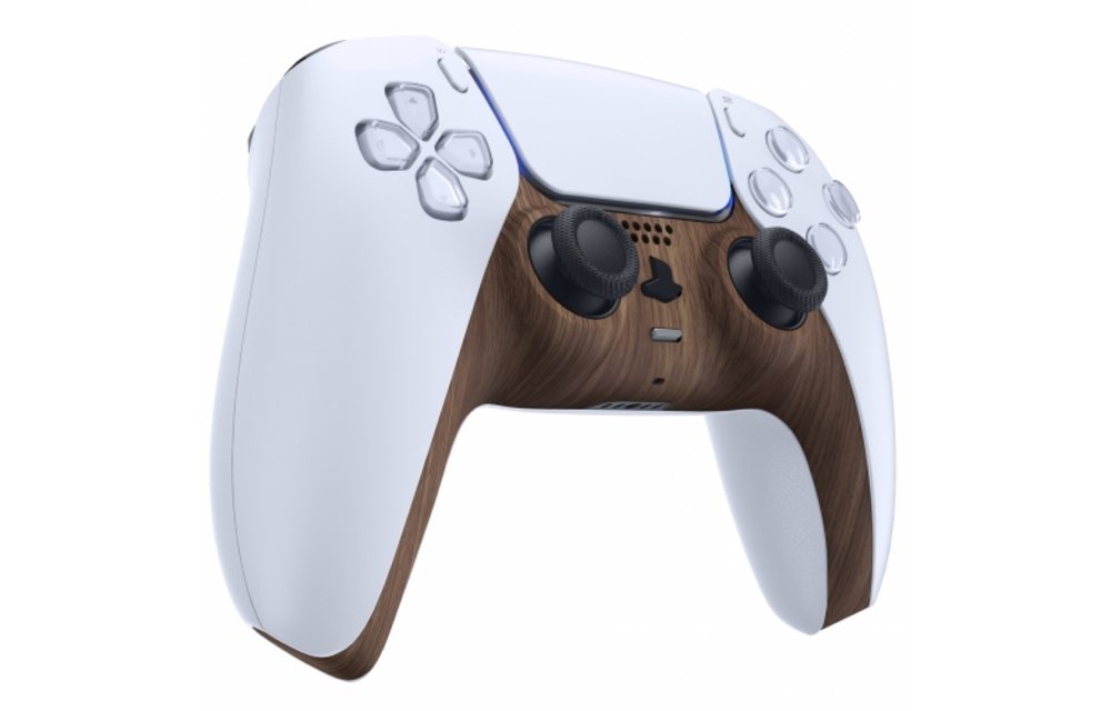 PS5 Controller Housing Shell - Wood - Cover Shell