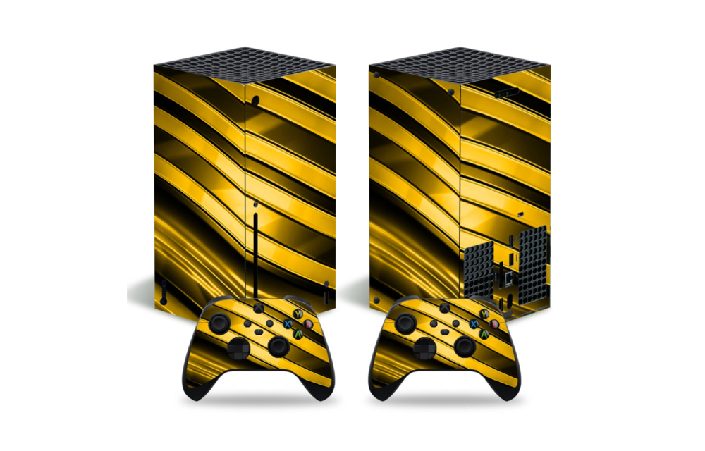 Xbox Series Skins – Metal Twirl Goud