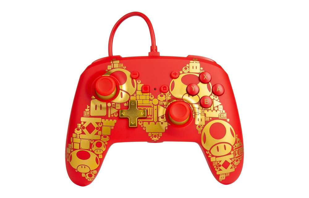PowerA Enhanced Wired Controller - Mario Gold M (Nintendo )