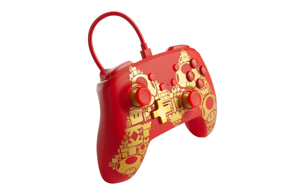 PowerA Enhanced Wired Controller - Mario Gold M (Nintendo )