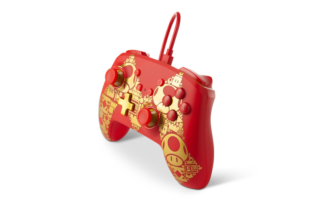 PowerA Enhanced Wired Controller - Mario Gold M (Nintendo )