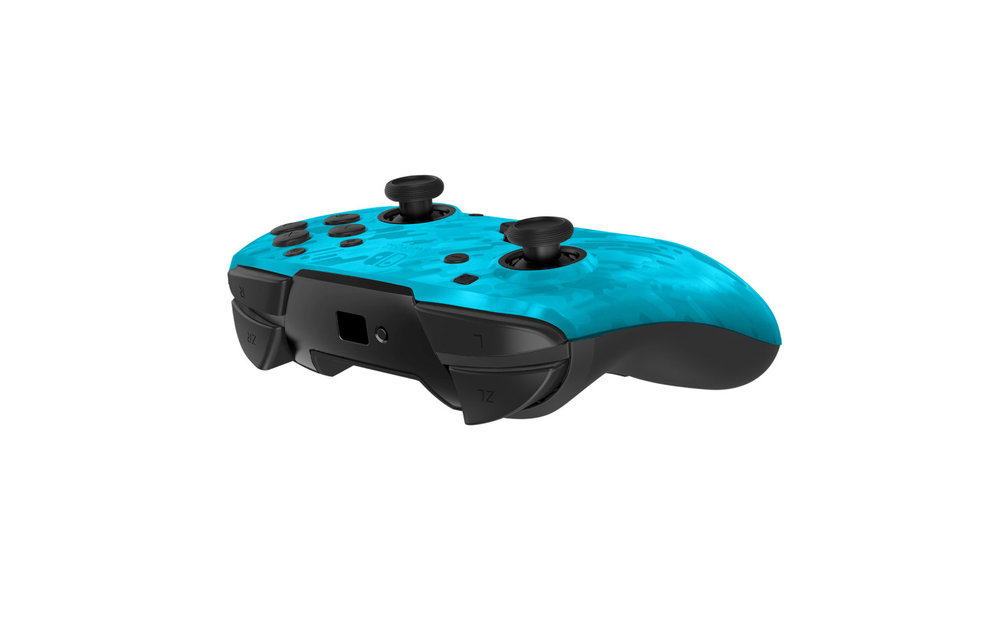 Faceoff Wireless Deluxe Controller - Neon Blue Camo (Nintendo )