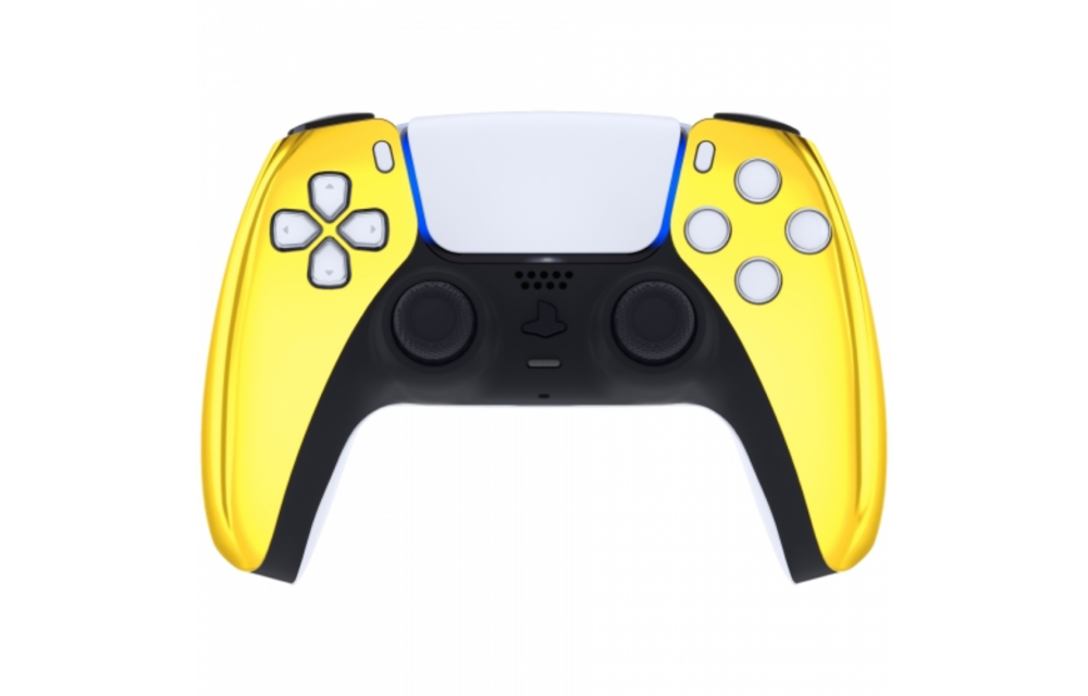 Sony PS5 DualSense Wireless Controller - Gold Chrome Front Custom