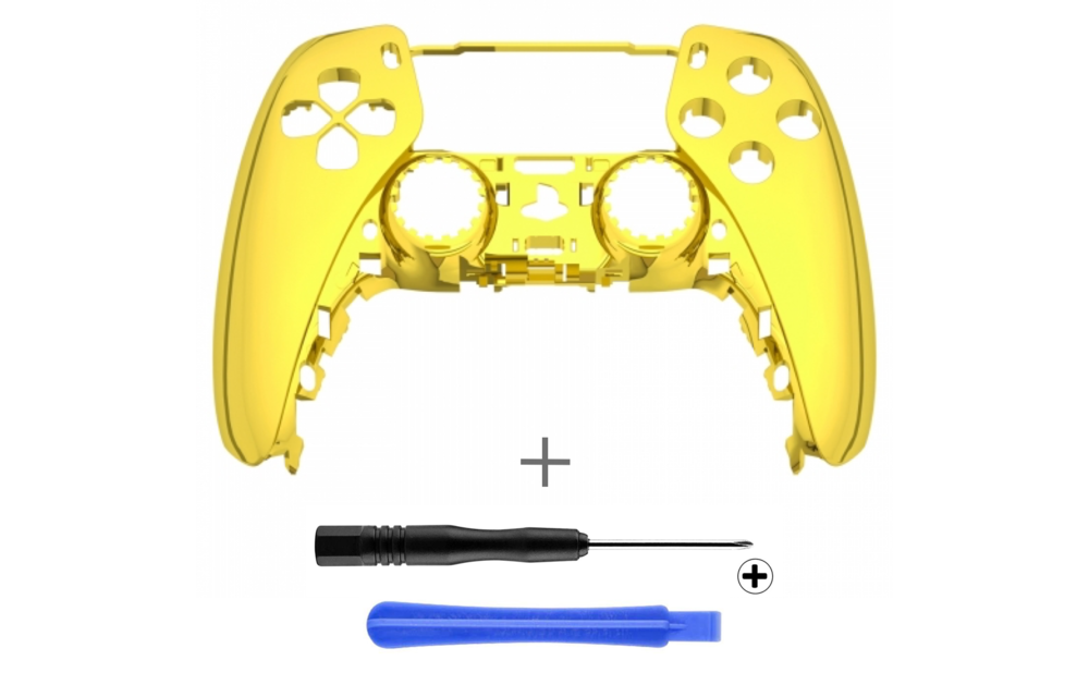 PS5 Controller Housing Shell - Gold Chrome - Front Shell (BDM-010)