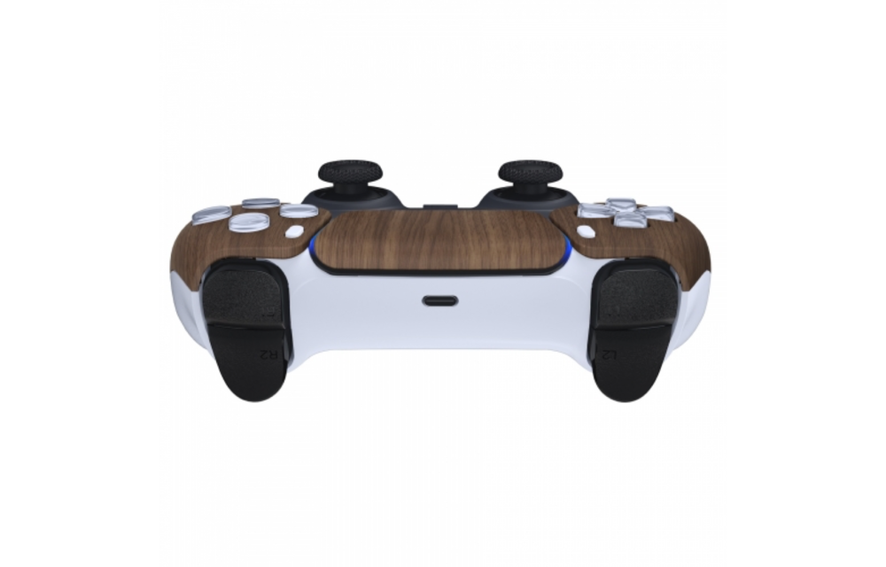 PS5 Controller Behuizing Shell - Wood - Front Shell (BDM-010)