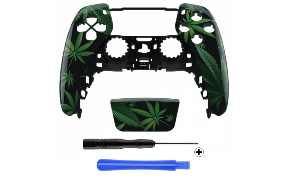 PS5 Controller Behuizing Shell - Weed - Front Shell (BDM-010)
