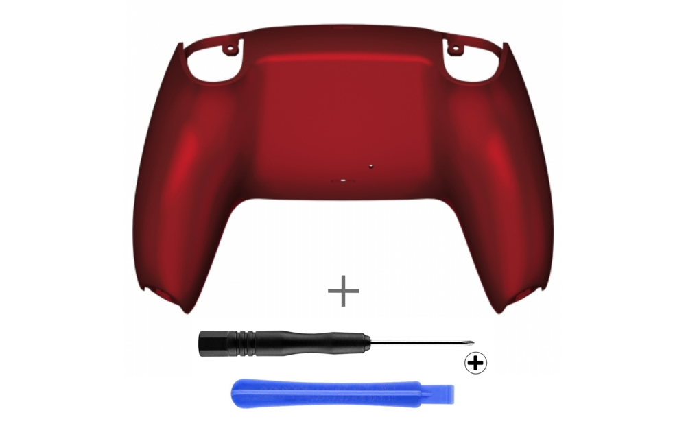 PS5 Controller Housing Shell - Red Soft Touch - Back Shell