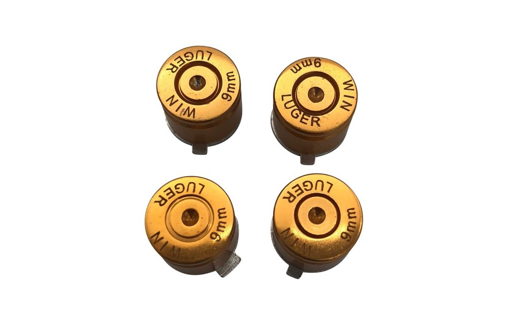 PS4 Controller Buttons (GEN 4, 5) - Aluminium Gold - Bullets
