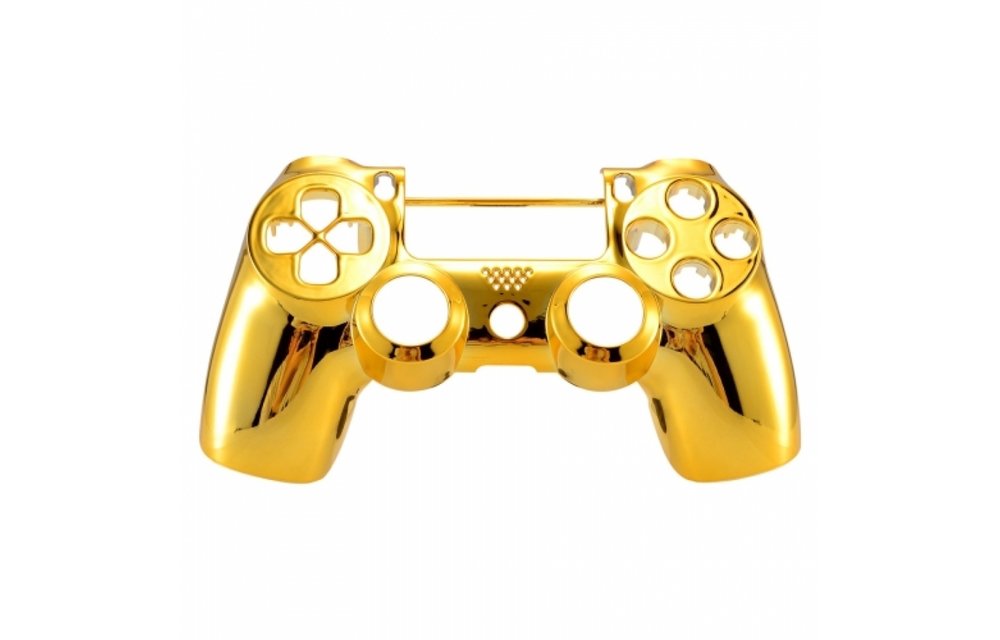 PS4 Controller Shells (GEN 4, 5) - Chrome Gold - Front
