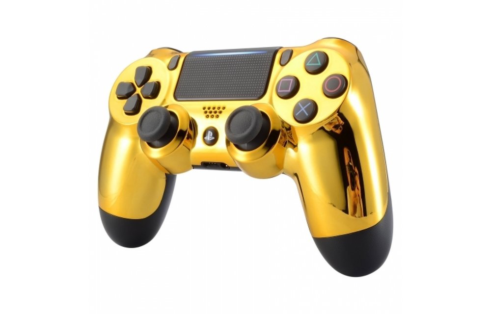PS4 Controller Shells (GEN 4, 5) - Chrome Gold - Front