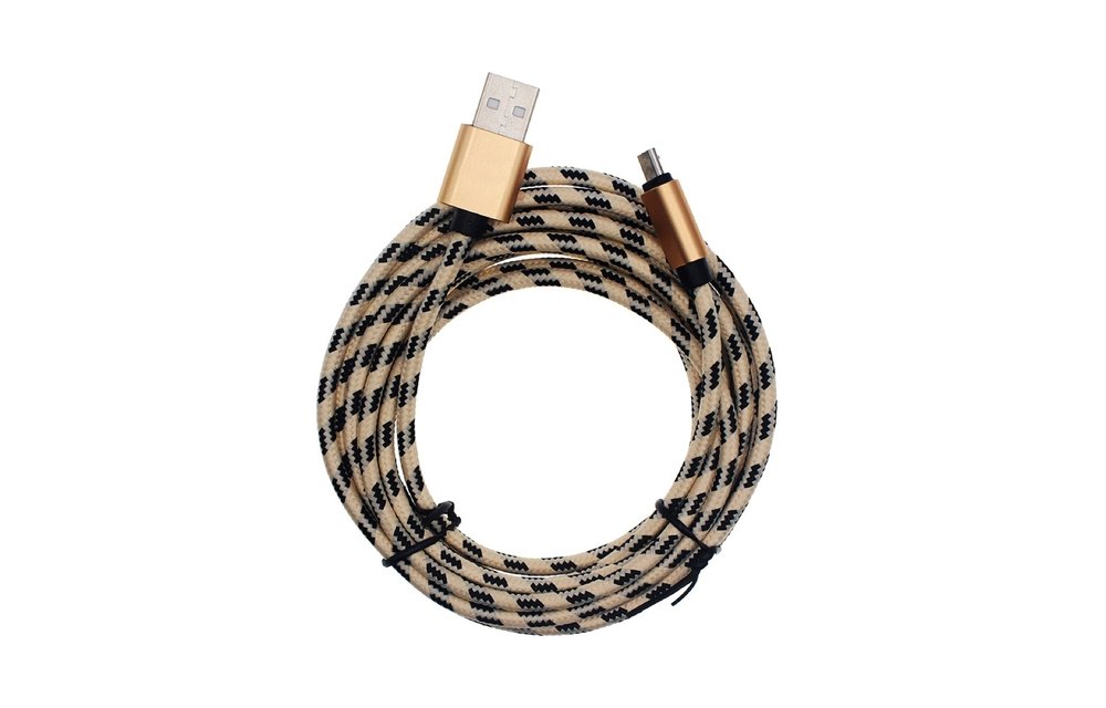 PlayStation 5 Controller Charging Cable - PS5 - USB Type-C®4 - 3 Meter Gold with Black 3M