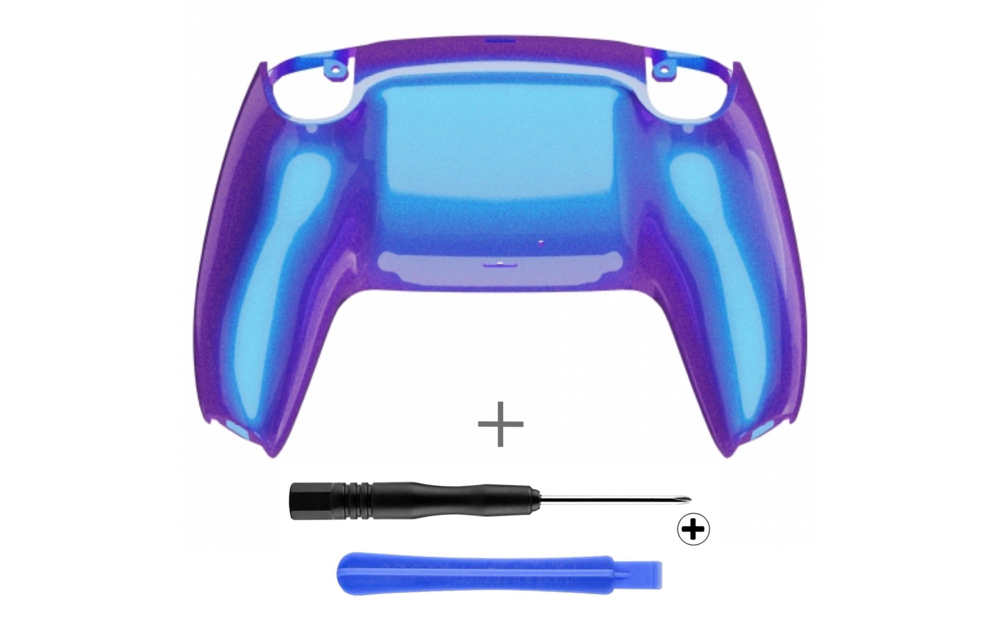 PS5 Controller Housing Shell - Blue / Purple Metallic - Back Shell